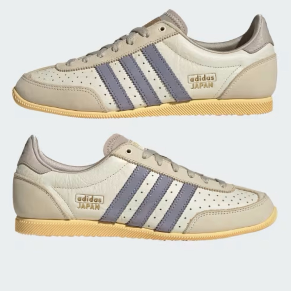 Adidas Japan Women’s Sneakers Cream White Silver Violet - size 8
